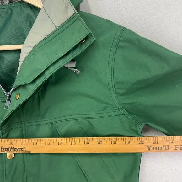 Vintage 70s Sierra West Gore-TEX‎ Rain Jacket Mens XS Green Hooded Barn Hike USA - Picture 5 of 6